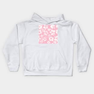 Light Pink Tie Dye Stars Kids Hoodie